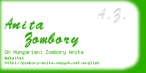 anita zombory business card